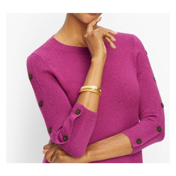 Talbots Women's Kitty Tweed Open Neck Shift Sweater Dress XL Petite New - Picture 10 of 10